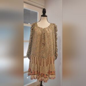 Free People Multicolor Long Sleeve Dress